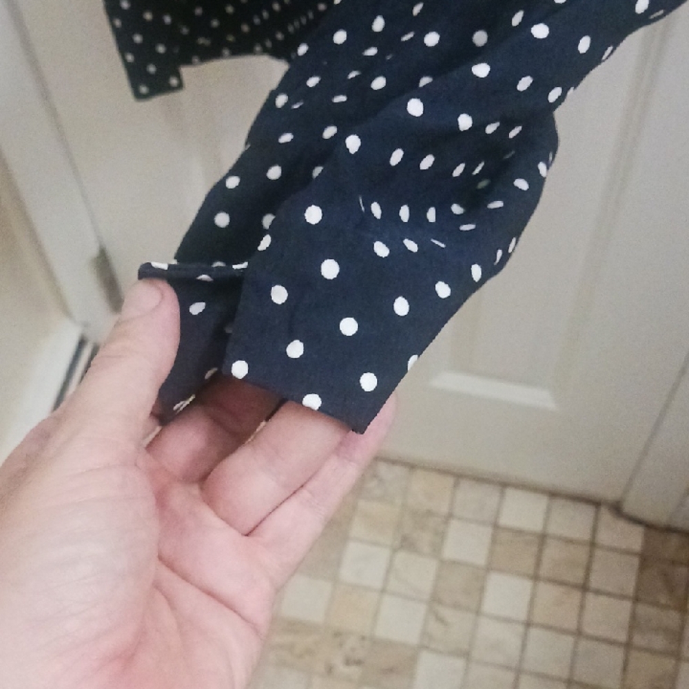 Charter Club Navy Polka Dot Capris - Picture 5 of 9
